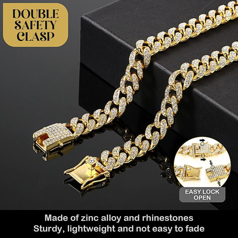 Rhinestone Decorated Dog Chain, 1 Count Pet Necklace with Secure Buckle, Fashionable Pet Accessories for Small Medium Large Dogs