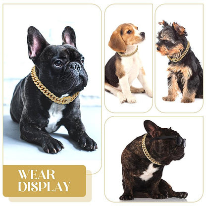 Rhinestone Decorated Dog Chain, 1 Count Pet Necklace with Secure Buckle, Fashionable Pet Accessories for Small Medium Large Dogs