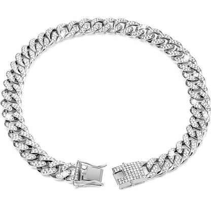 Rhinestone Decorated Dog Chain, 1 Count Pet Necklace with Secure Buckle, Fashionable Pet Accessories for Small Medium Large Dogs